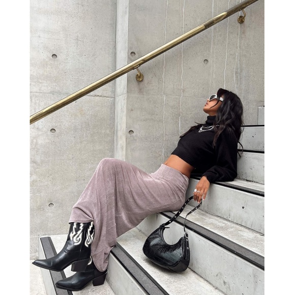 Princess Polly Hariette Maxi Skirt in Slate Grey - Picture 2 of 2